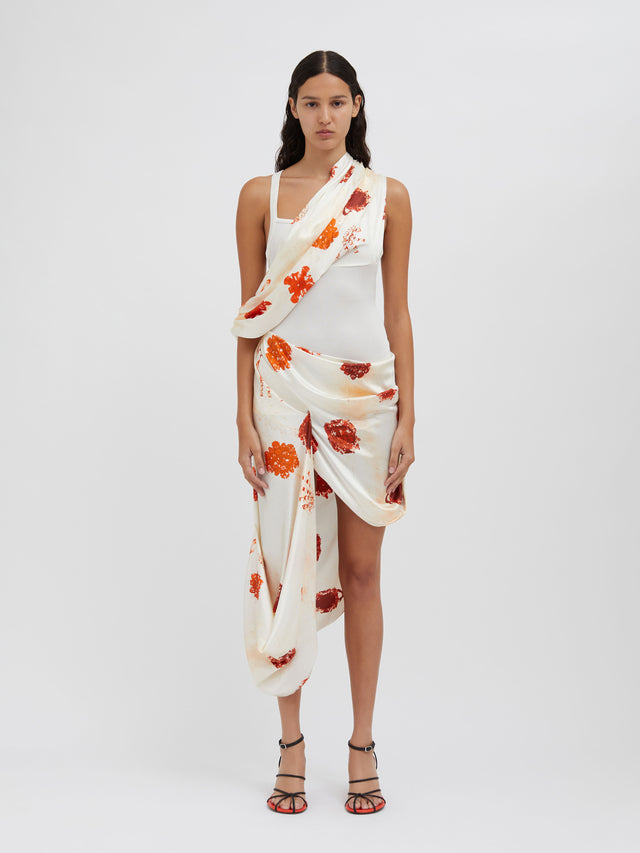Cyanotype Heirloom Draped Dress