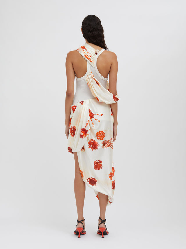 Cyanotype Heirloom Draped Dress