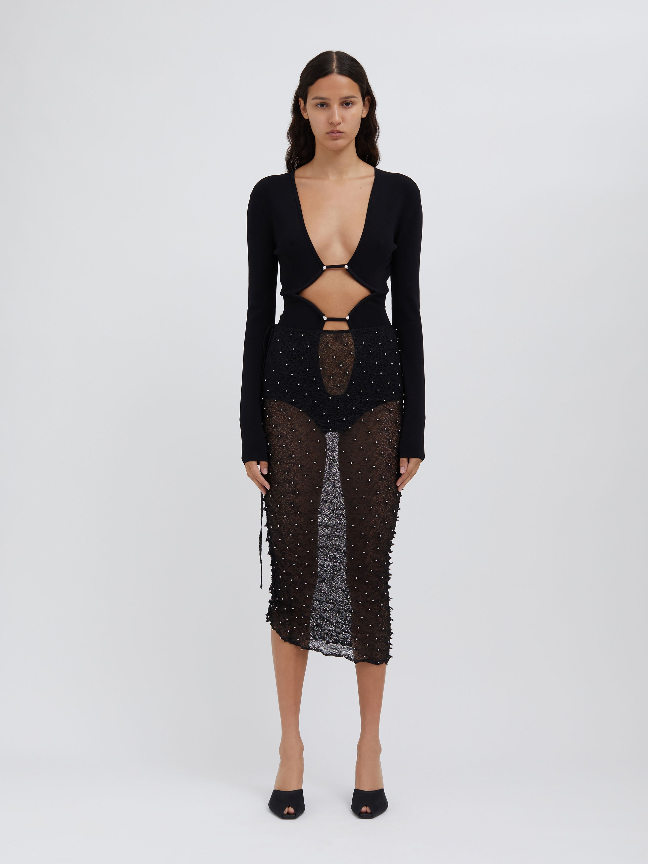 Bracket Knit Bodysuit