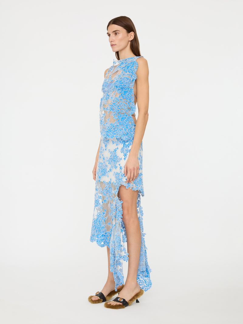 Floating Lace Asymmetric Skirt - Image 5