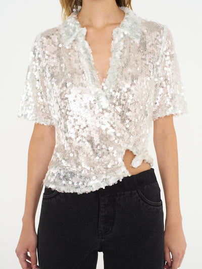 Opaline Sequin Polo