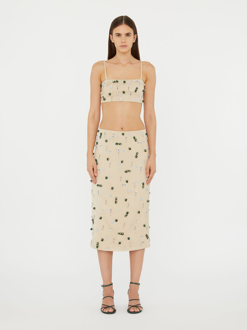 Embla Beaded Midi Skirt