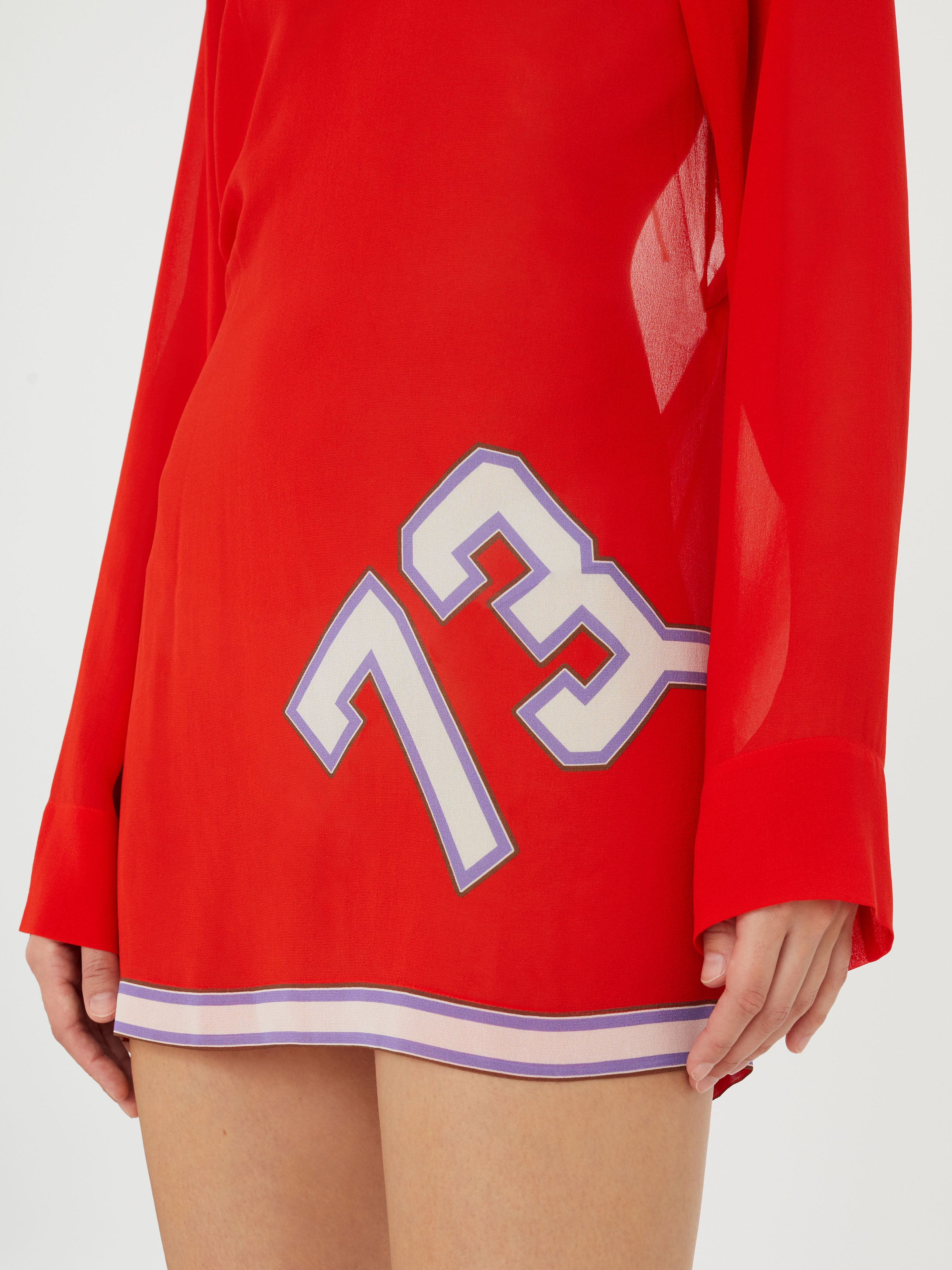 Varsity Raglan Silk Tunic