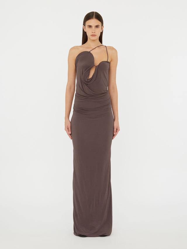 christopher esber maxi dress Christopher Esber Pink Triquetra Front Tie Silk Maxi Dress