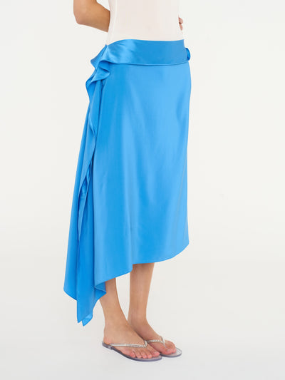 Crosscut Floating Silk Skirt