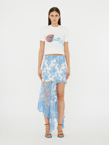 スカート CHRISTOPHER ESBER asymmetrical blue floral cotton lace skirt CHRISTOPHERESBER_24044299_BOST