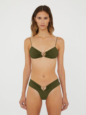 Ruched Orbit Miniscule Bikini Top