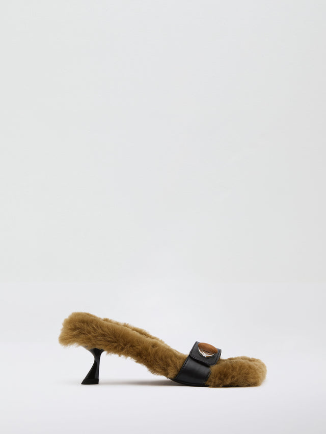 Turnlock Sheepskin Mule