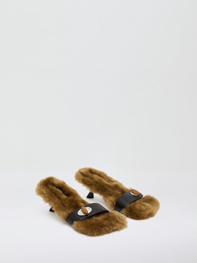 Turnlock Sheepskin Mule