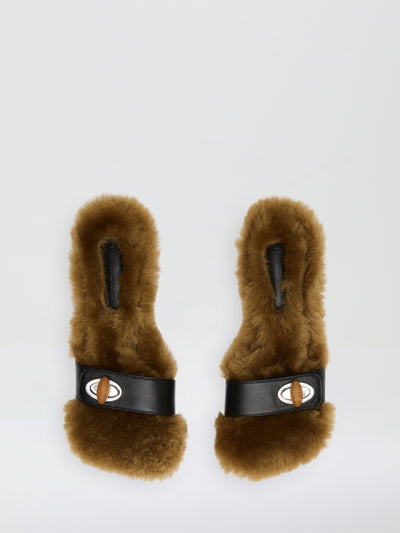 Turnlock Sheepskin Mule