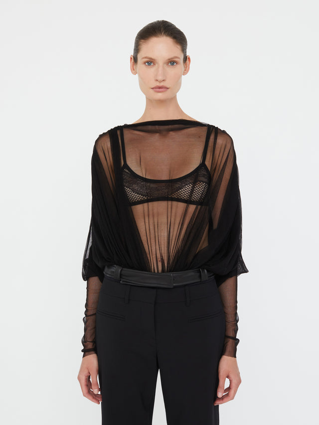 Ripple Tulle Circular Bodysuit