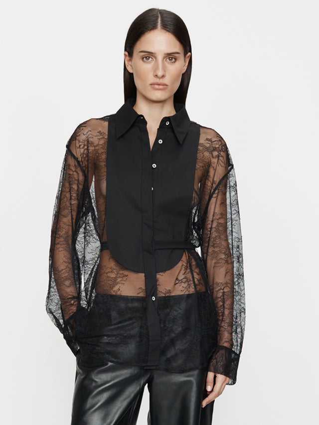 Lace Tux Shirt
