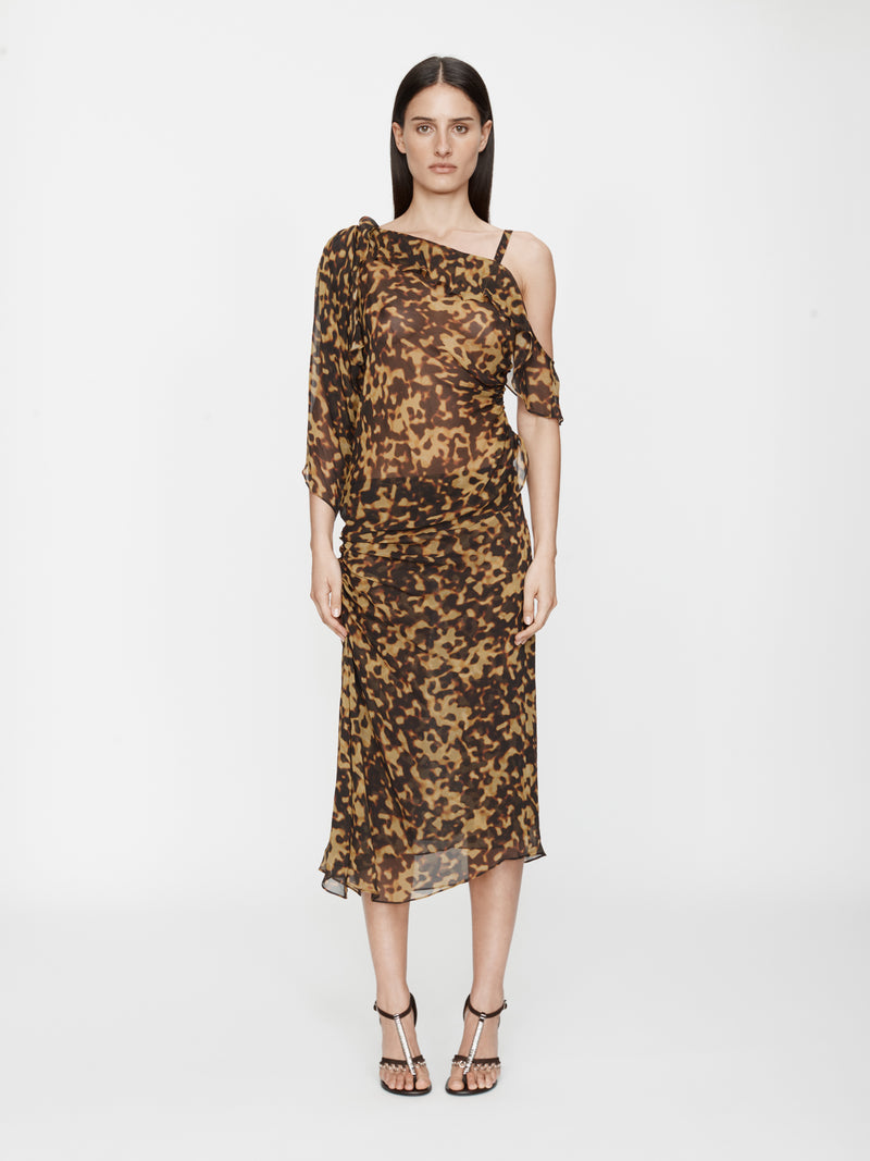 Roule Trimmed Silk Drape Top - Image 4