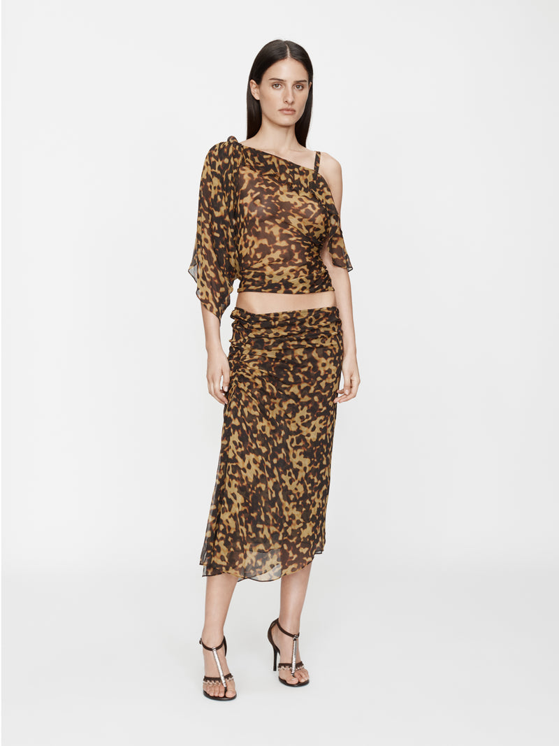 Roule Trimmed Silk Drape Top - Image 2