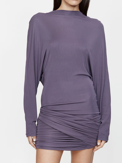 Luna Draped Jersey Mini Dress