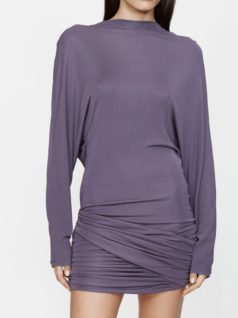 Luna Draped Jersey Mini Dress - Image 5