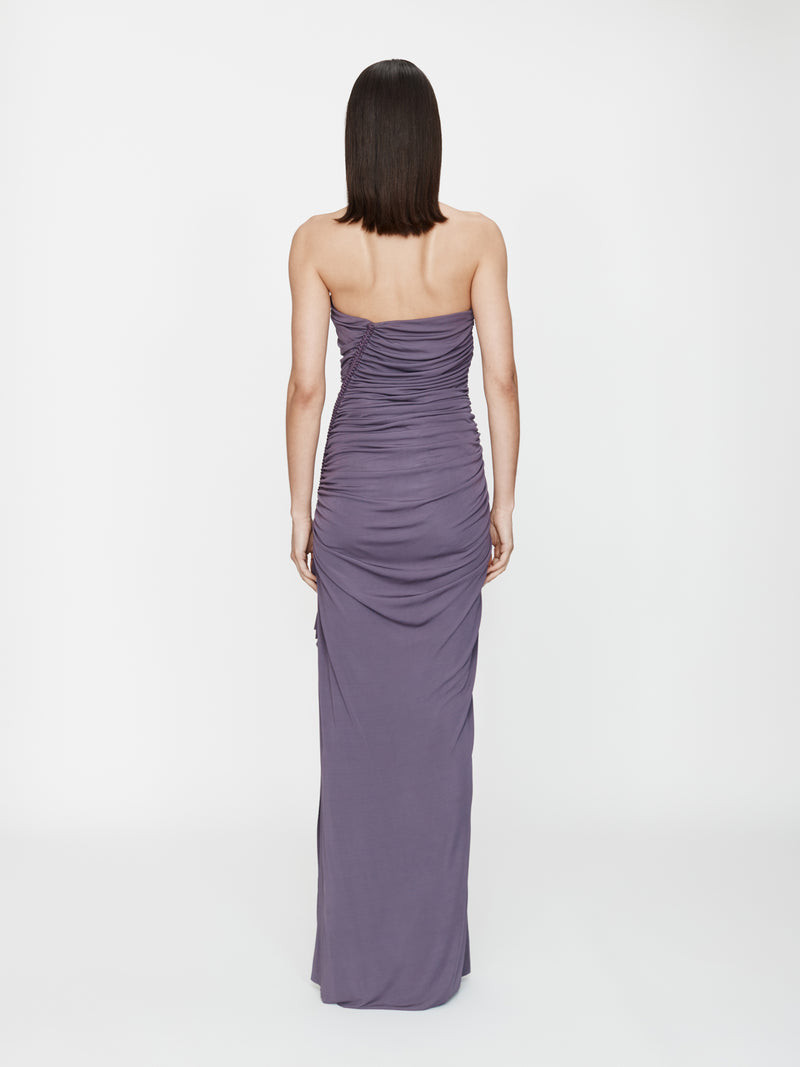 Shibari Jersey Ruche Strapless Dress - Image 5