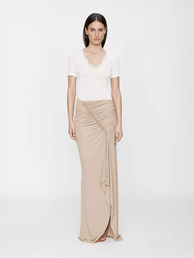 Hibiscus Embroidered Rib Tee