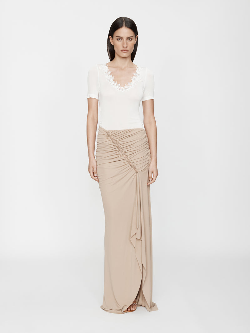 Hibiscus Embroidered Rib Tee - Image 4
