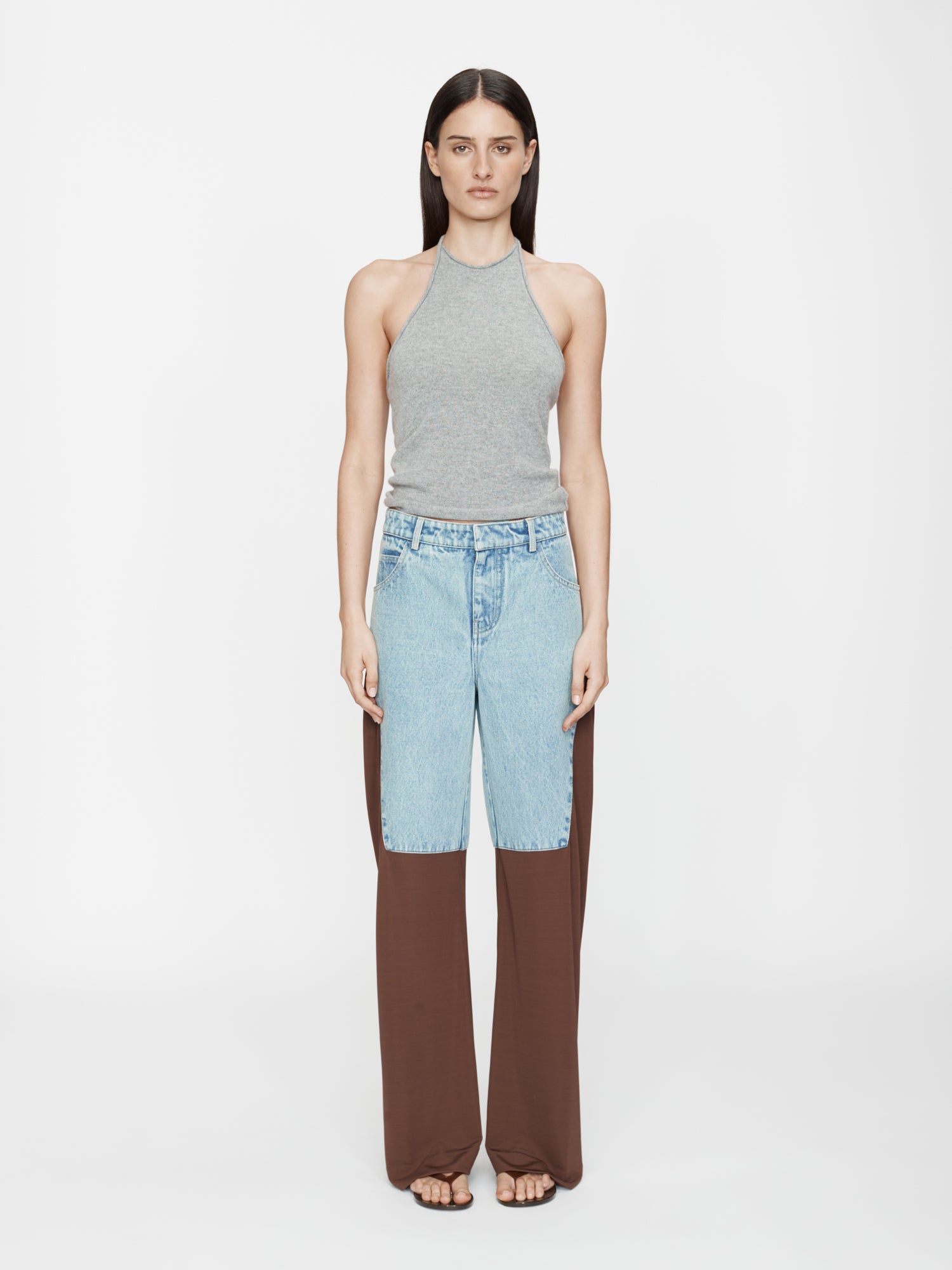 Taped Denim Jersey Jean