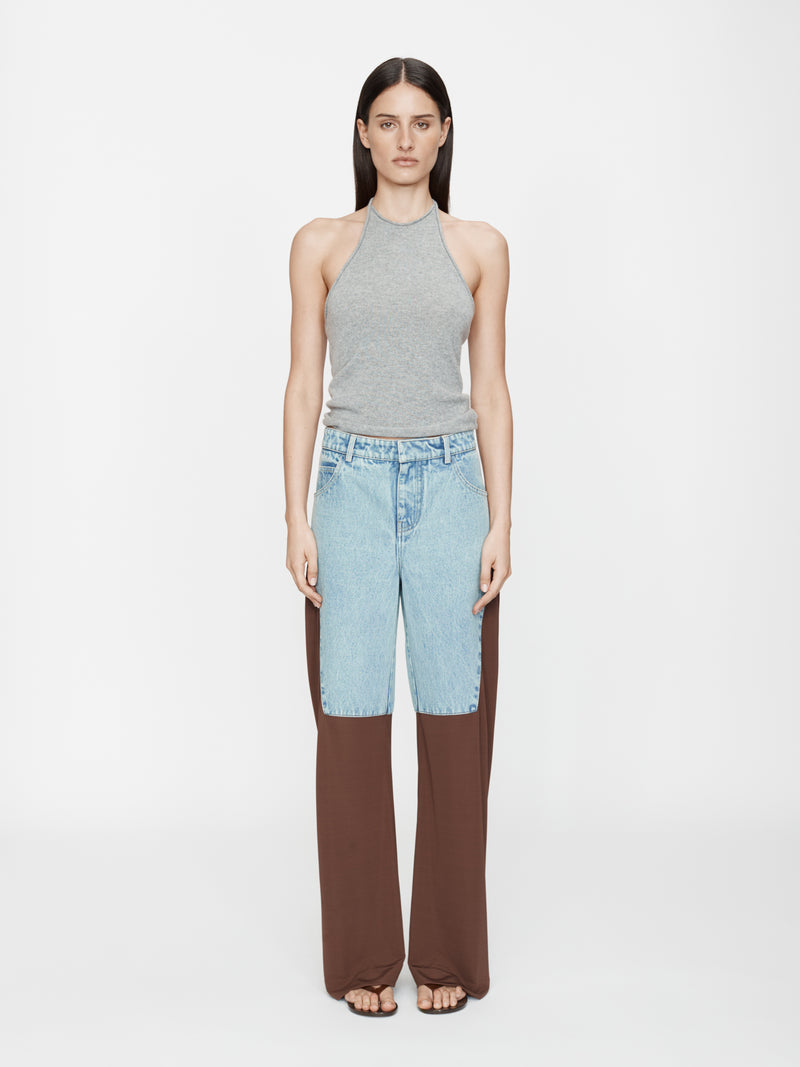 Taped Denim Jersey Jean - Image 1