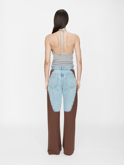 Taped Denim Jersey Jean