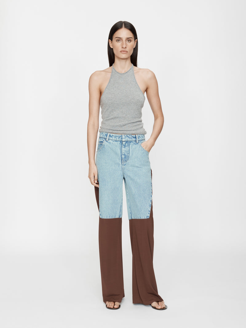 Taped Denim Jersey Jean - Image 1