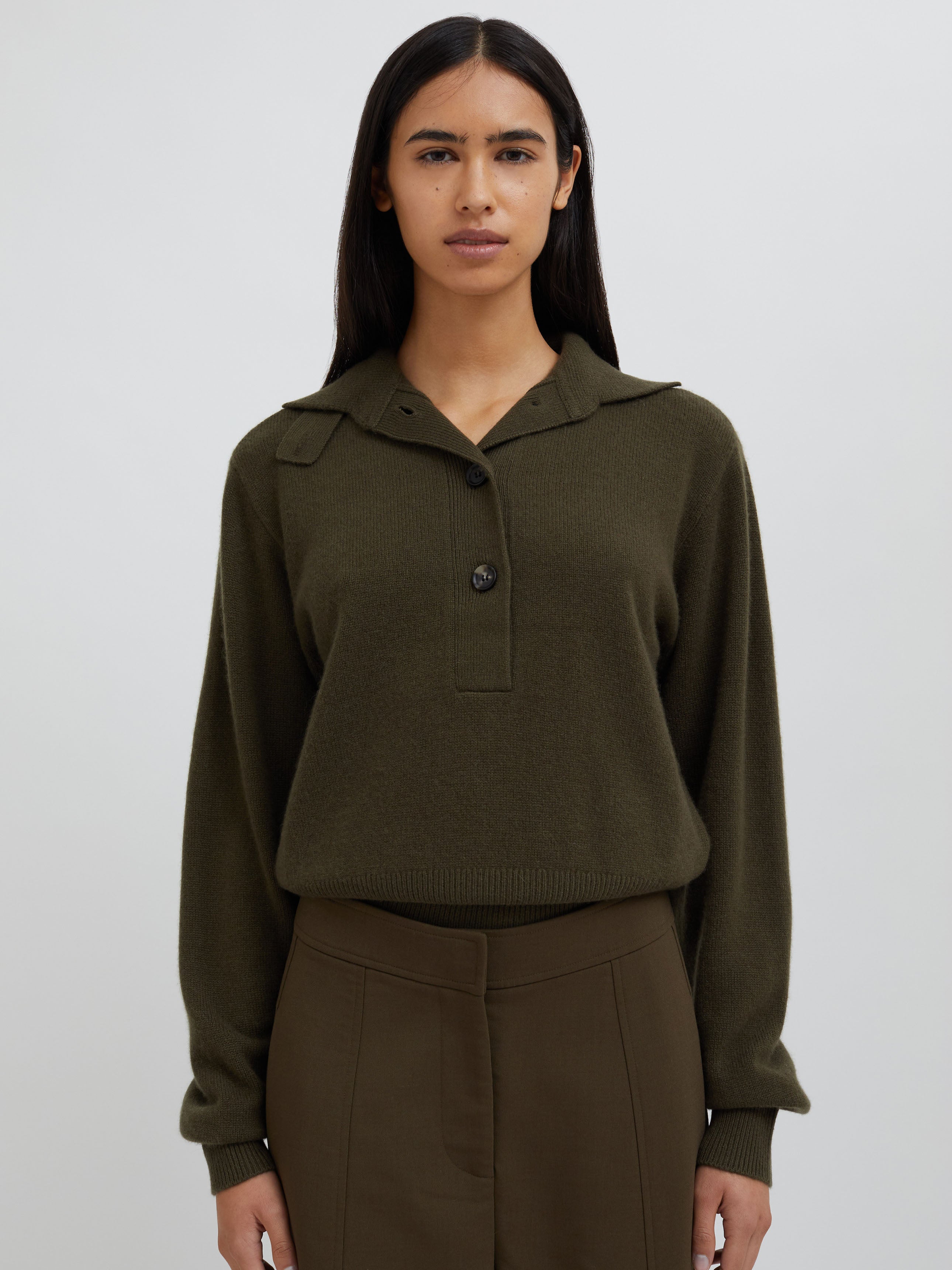 Cashmere Polo Sweater