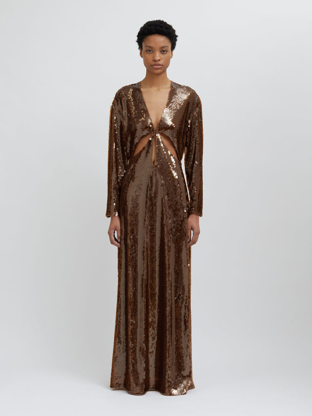 Lucent Sequin Triquetra Dress