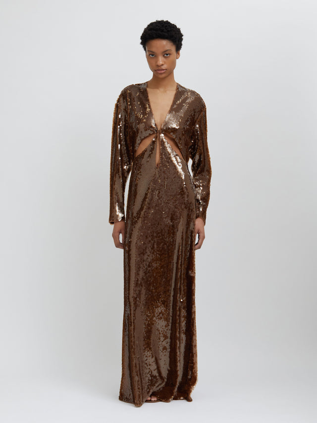 Lucent Sequin Triquetra Dress