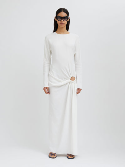 Ruched Twisted Long Sleeve Dress