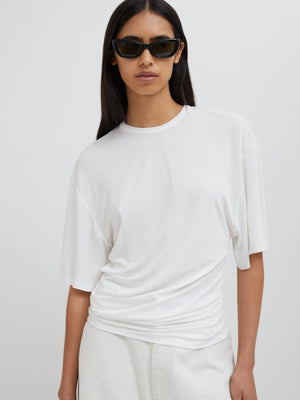 Christopher Esber | Side Cowl Waist Tee Milk