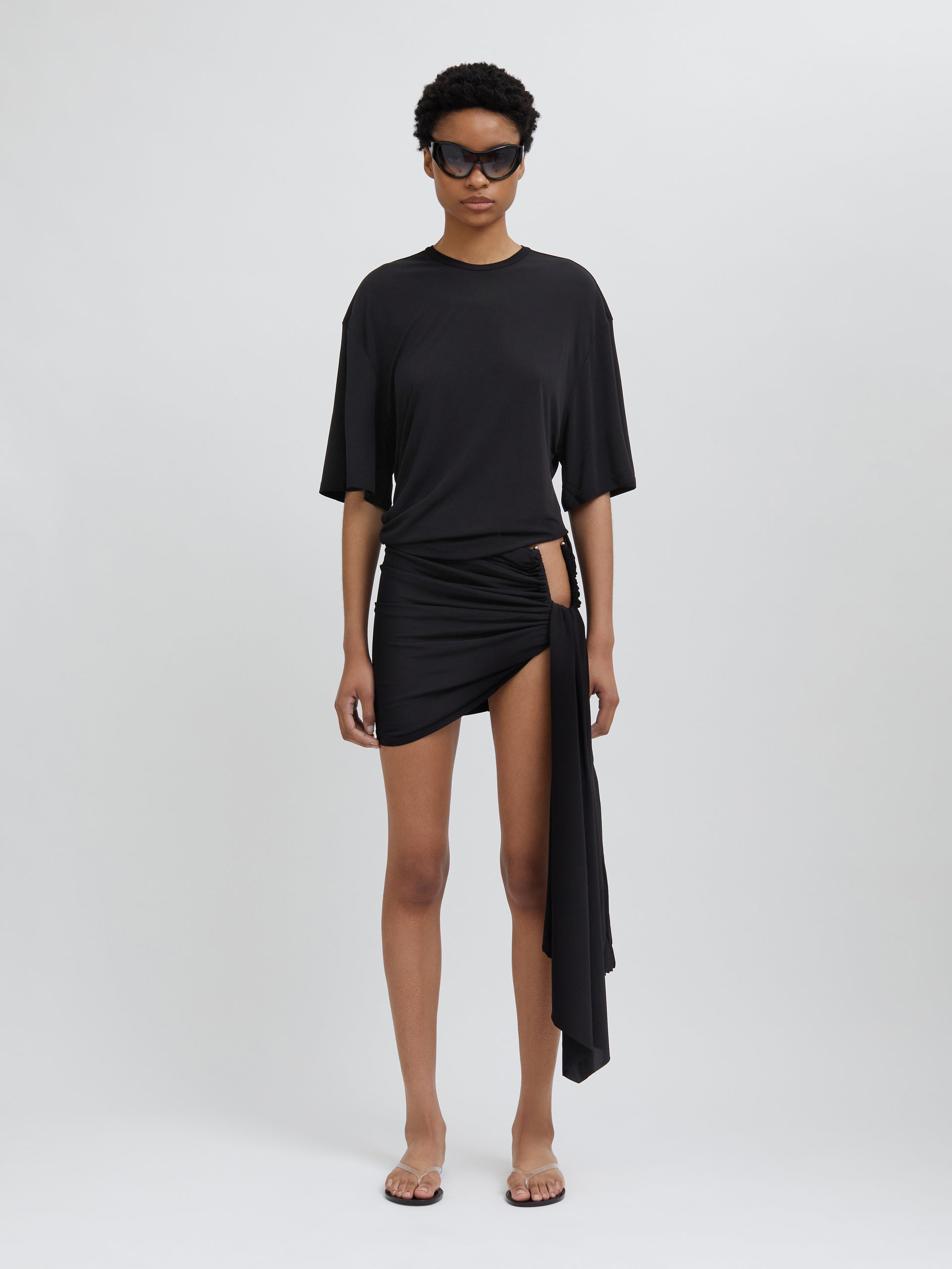 Odessa Arced Palm Micro Skirt