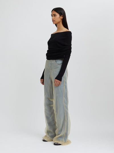 Silk Parchment Denim Jean