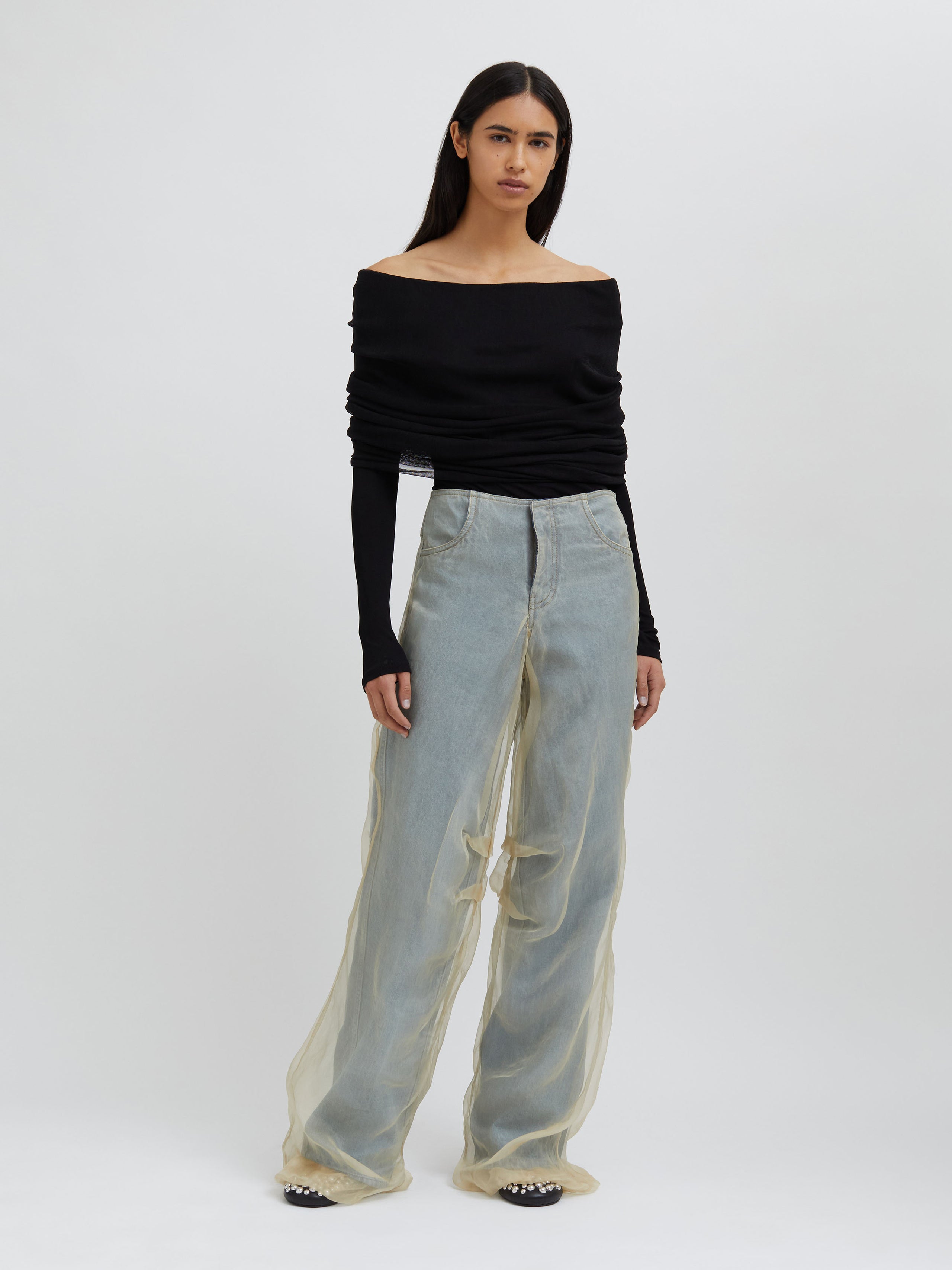 Silk Parchment Denim Jean