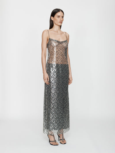 Sequined Lace Cami Dress