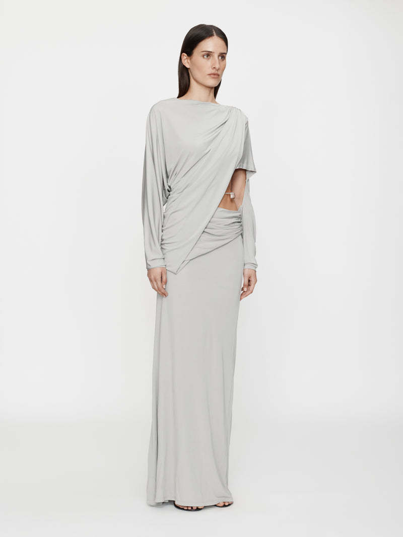 Encased Nature Resin Draped Jersey Dress - Image 2