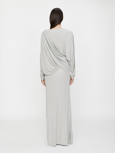 Encased Nature Resin Draped Jersey Dress