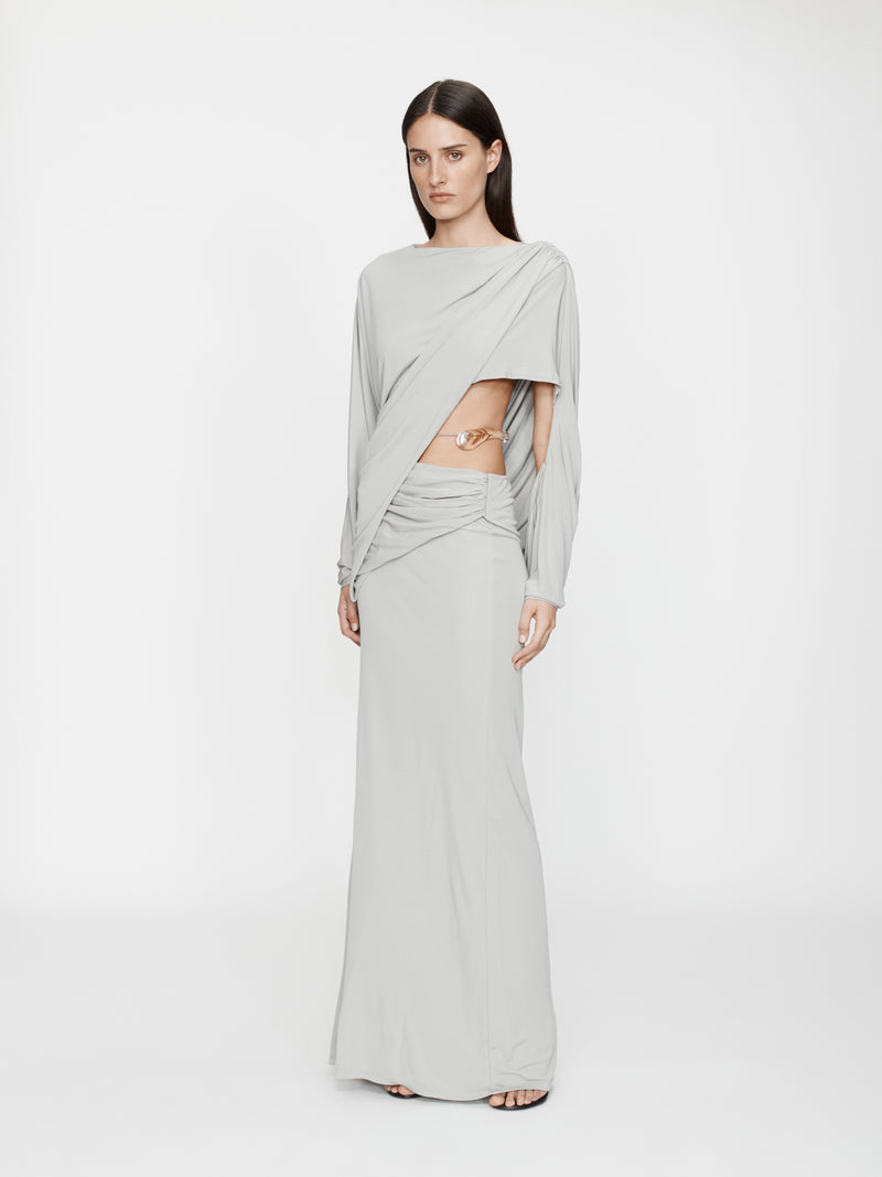 Encased Nature Resin Draped Jersey Dress - Image 5