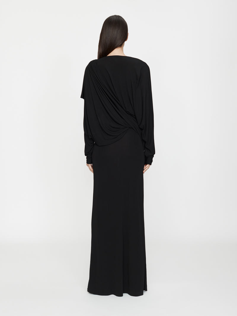 Encased Nature Resin Draped Jersey Dress - Image 4