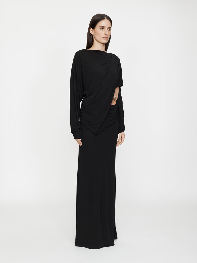 Encased Nature Resin Draped Jersey Dress - Image 2