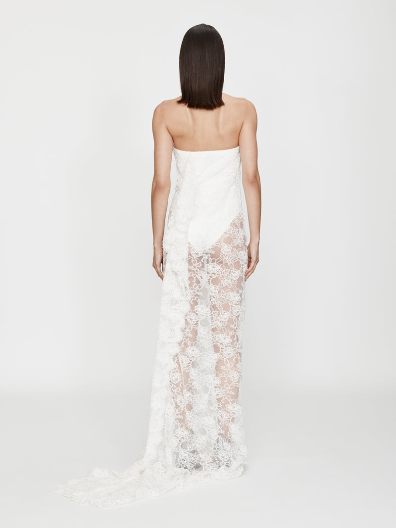 Floating Lace Strapless Gown - Image 5