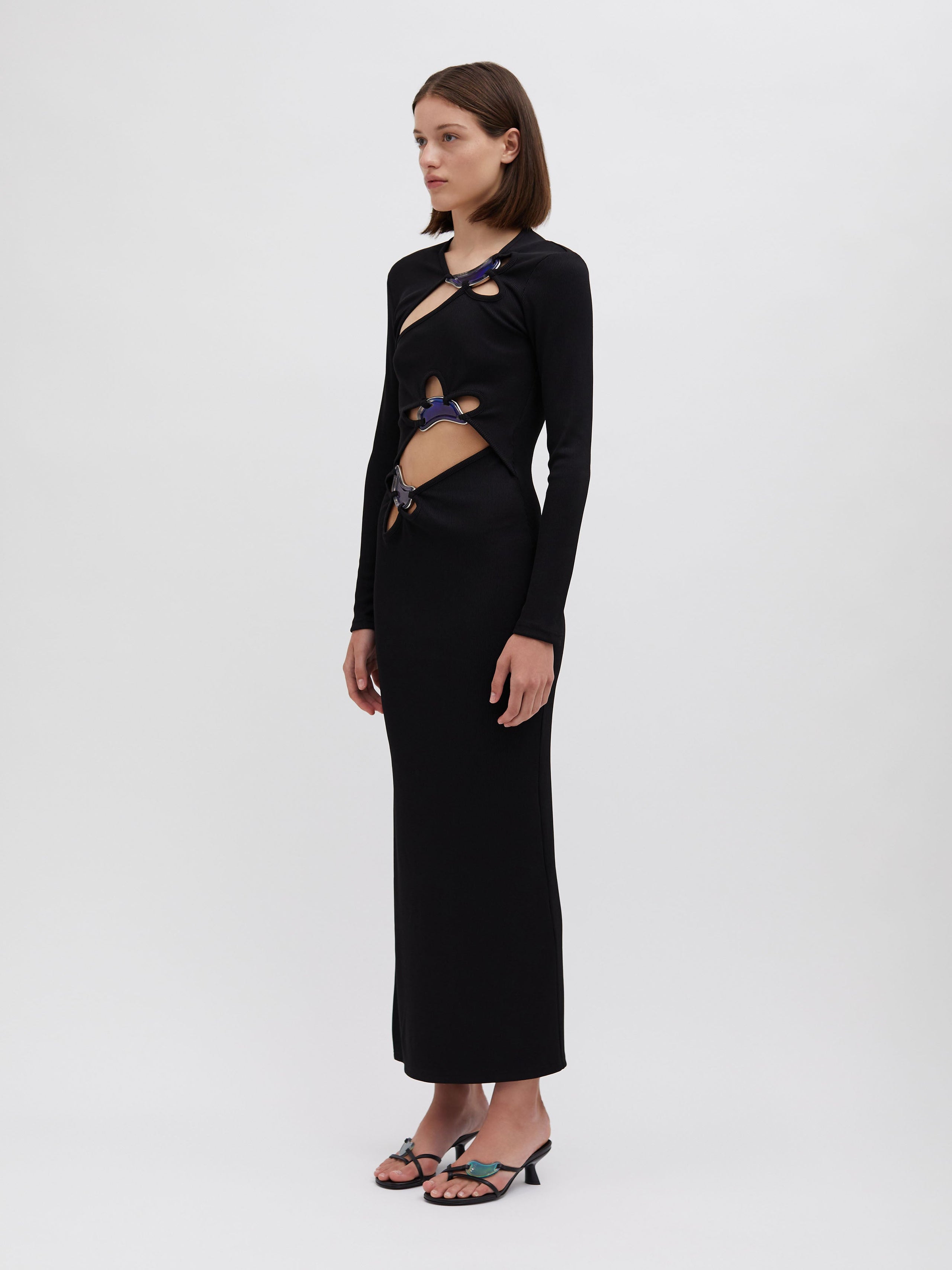 Looped Moodstone Long Sleeve Dress