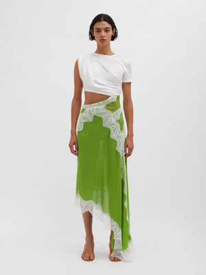 Christopher Esber | Verve Twisted Tee Dress Verde White