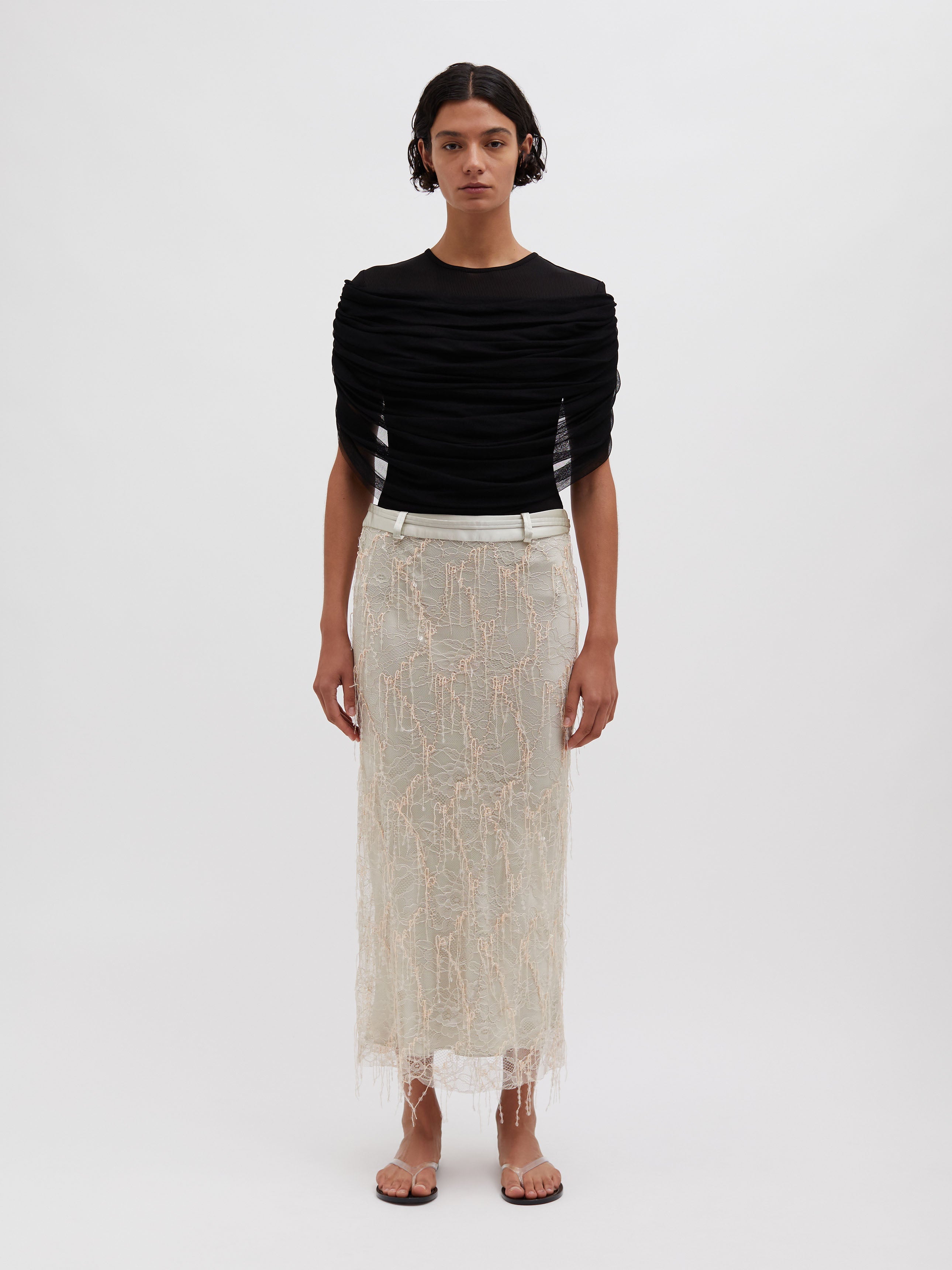 Beaded Ivy Lace Skirt