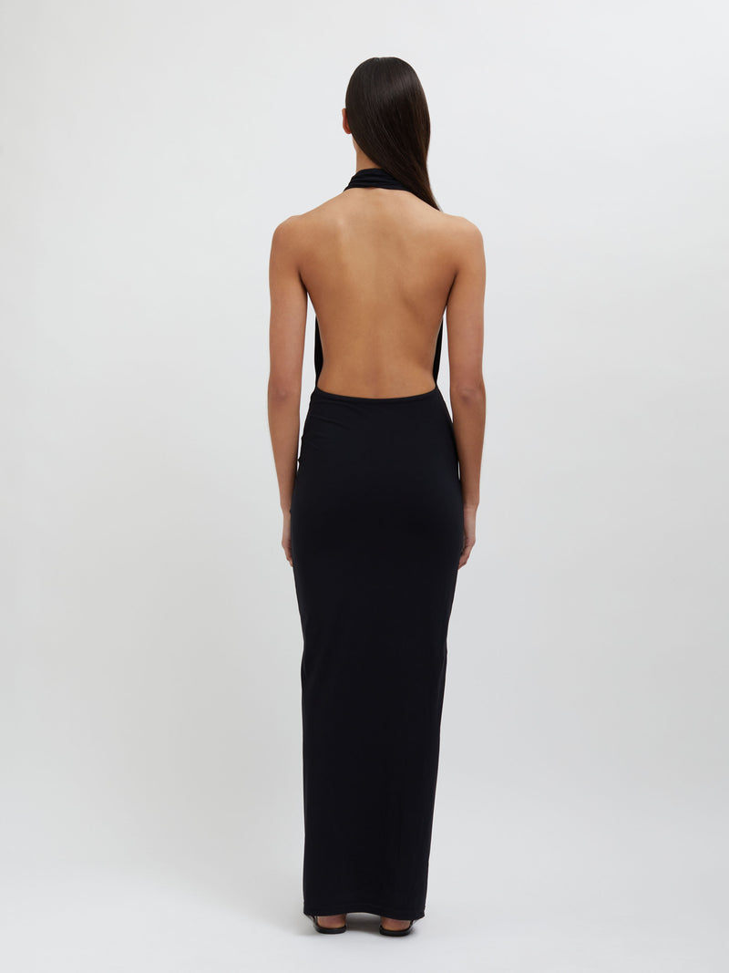 Pierced Orbit Halter Split Front Dress - Image 3
