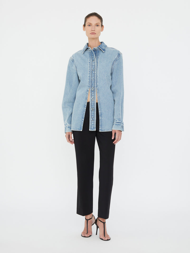 Denim Floating Tab Shirt - Image 5