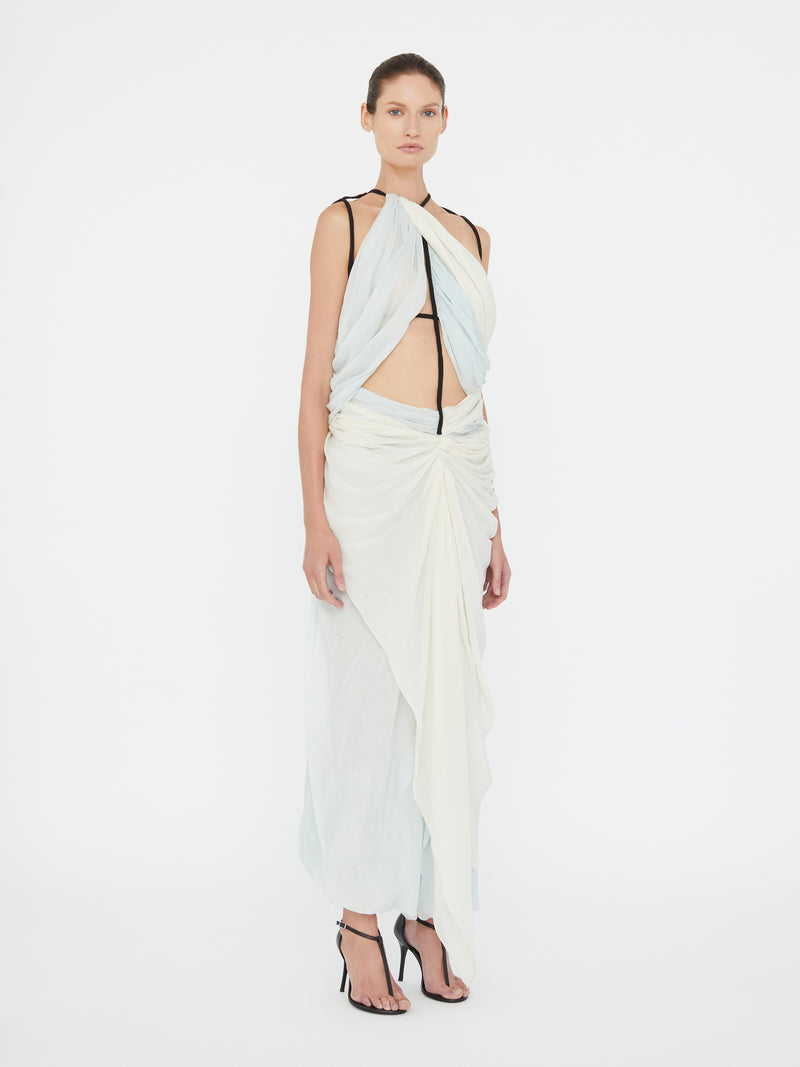 Latticed Lace Drape Torrent Dress - Image 3