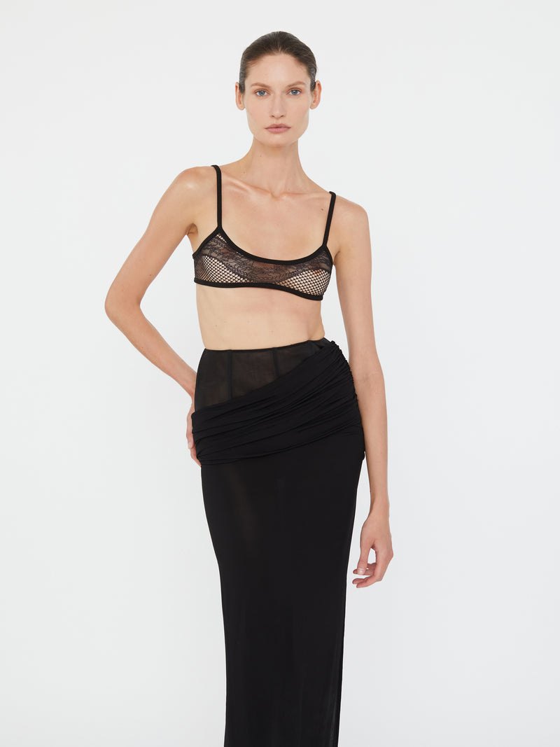 Coiled Jersey Corseted Skirt - Image 3