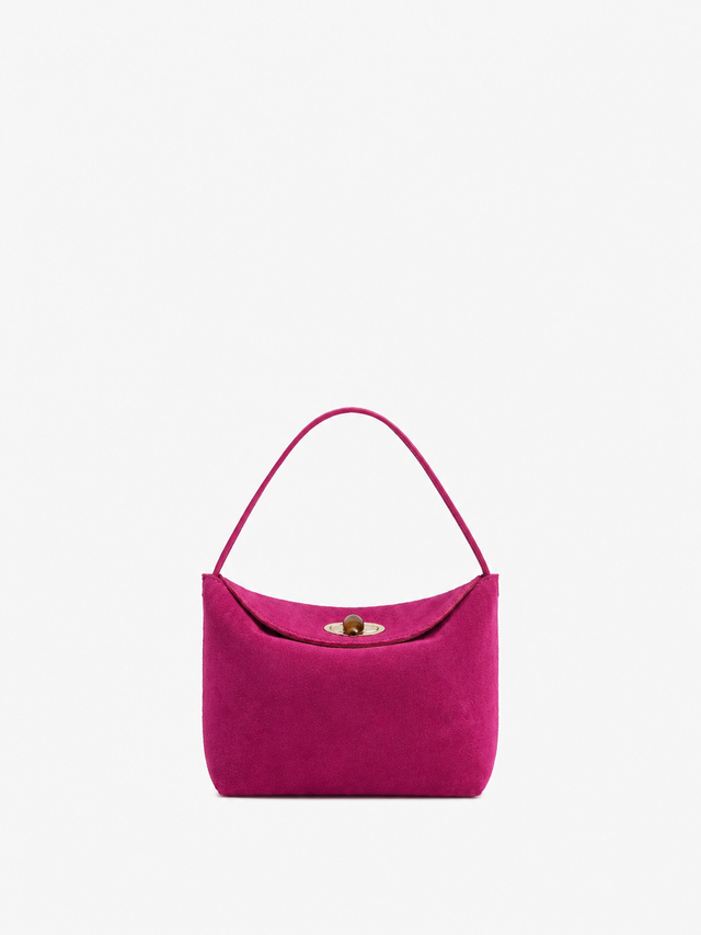 Turnlock Suede Mini Bag